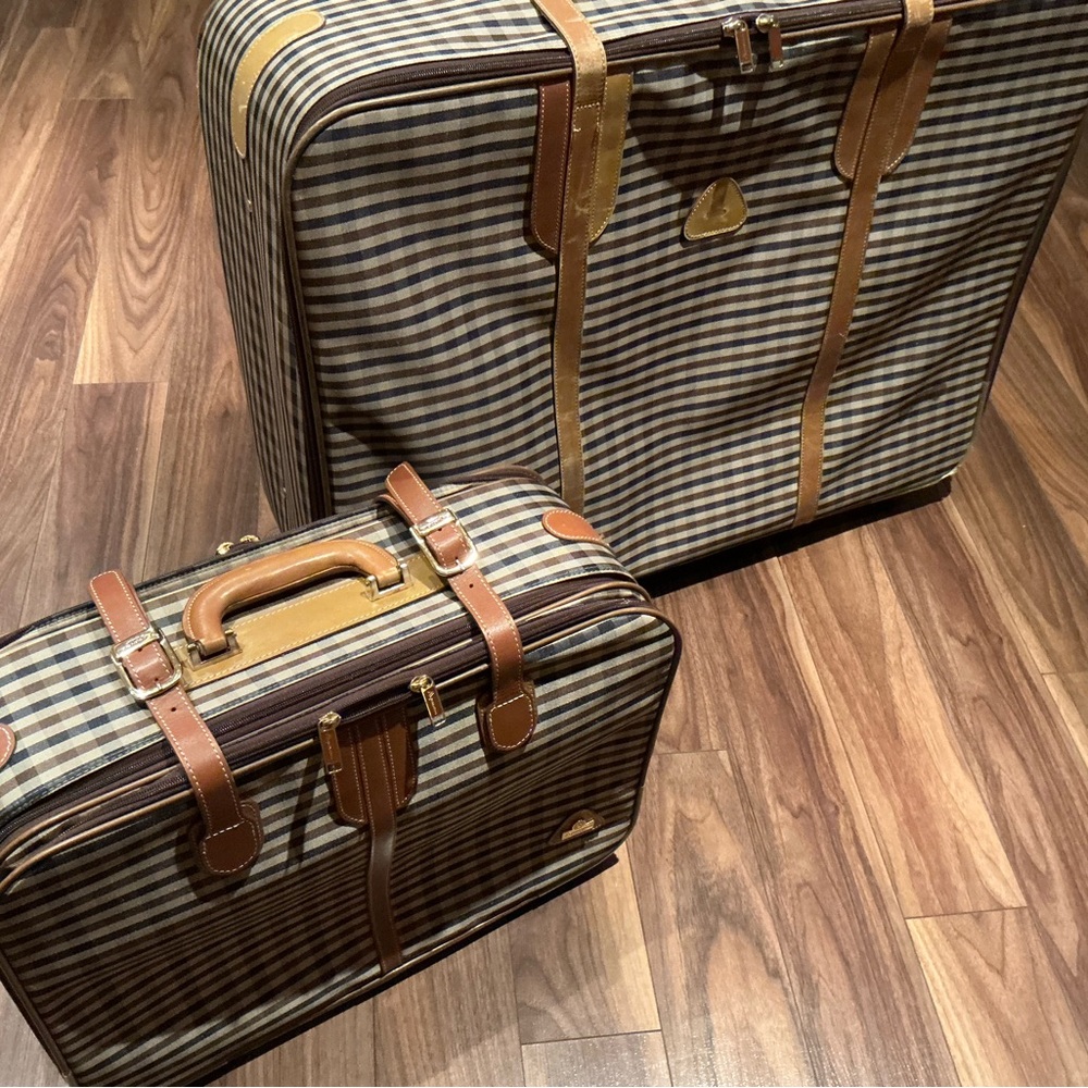 Aquascutum vintage original design Travel Bag Set